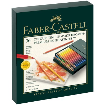 Карандаши цветные художественные Faber-Castell Polychromos 36цв., заточен., студийная коробка