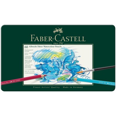 Карандаши акварельные художественные Faber-Castell Albrecht Dürer, 60цв, метал. коробка