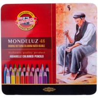 Карандаши акварельные Koh-I-Noor Mondeluz 48 цветов в металлическом пенале