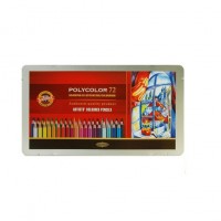 Набор высококачественных художественных цветных карандашей Polycolor KOH-I-NOOR 3827 в металлической коробке, 72 цвета