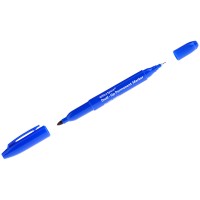 Маркер перманентный двухсторонний OfficeSpace синий, пулевидный, 0,8/2,2мм